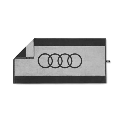 Image of Audi 3132301700 Hand Towel Rings Logo Bath Beach 100 x 50 cm Grey