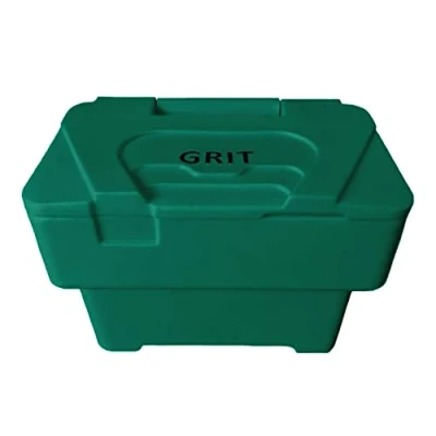 Image of BritishBins Green 115 ltr Rock Salt Storage Bin Grit Dispenser Plastic Box Container