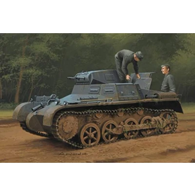 Image of Hobbyboss 80145 1:35 Scale German Panzer 1Ausf A Sd.Kfz.101 Early/Late Version Plastic Model Kit, Grey