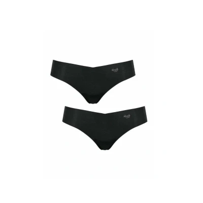 Image of Sloggi 2 PACK Thong, Women&#039;s, Size: XS, Black