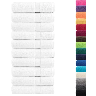 Image of vidaXL Premium Hand Towels SOLUND 50pcs White 50x100cm 600gsm