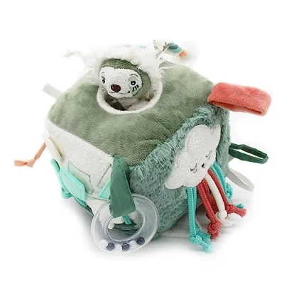Image of Les Déglingos® 35233 chillos le paresseux Activity Cube for Babies, Green