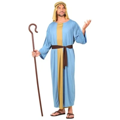 Image of W WIDMANN MILANO Party Fashion Men&#039;s Shepherd Costume with Headdress, Religious Parties, Easter, Bible, Living Nativity Scene, Carnival, Theme Parties