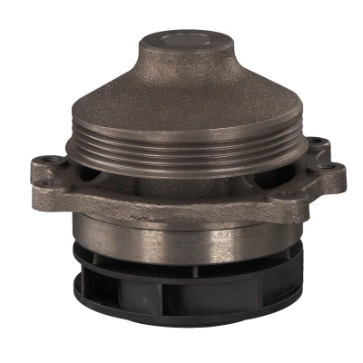 Image of 504029280, 5801702443, 5801919543, 5801931312 Water pump FEBI BILSTEIN 38823 Grey Cast Iron with belt pulley gaskets/seals Plastic