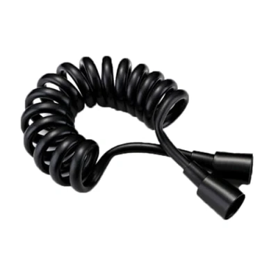 Image of TYMYW Bidet Sprayer Spring Hose,Retractable Shower Hose,Stainless Steel Interface Spiral Hose,Suitable for Handheld Bidet,Black,2M