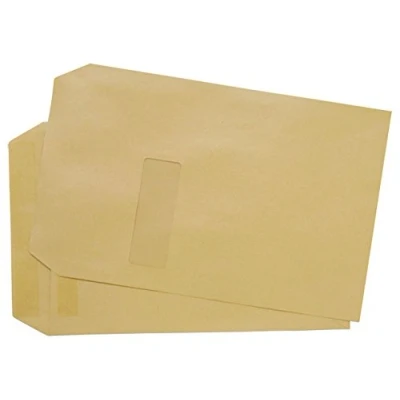 Image of A4 C4 Brown Manilla Window Envelopes Self Seal (Pack of 50) Indigo®