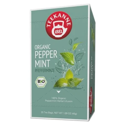 Image of Teekanne Organic Harmonious Peppermint Herbal Infusion Tea 20 Double Chamber Bags