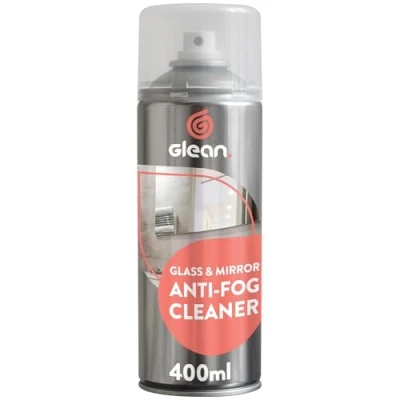 Image of GLEAN Glass &amp; Mirror Anti Fog Cleaner Prevents The Fogging Of Bathroom Mirrors, Windows, Shower Screens 400ml