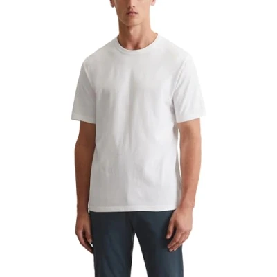 Image of Marc O&#039;Polo Men&#039;s 51556 Crew Neck T, Comfortable Organic Cotton Top, Classic Short Sleeve Shirt, White, S