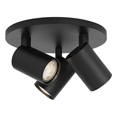 Image of Ascoli Triple Round Spotlight Matt Black, GU10
