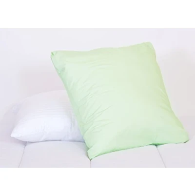 Image of Lancashire Bedding Premium Blended Cotton Square Euro Continental 65 x 65cm Housewife Pillowcase Pair in GREEN