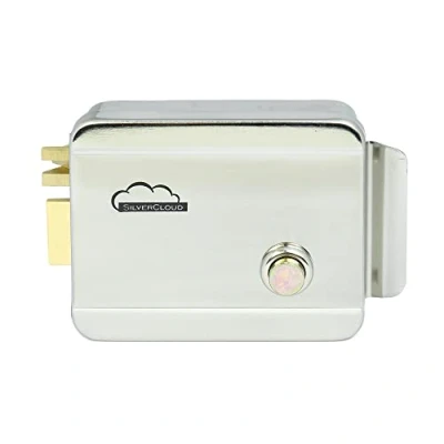 Image of Electric Rim Lock SilverCloud YR300 Right Handed, 12V, Normal Close Fail Secure, Stainless Steel, Unlock Button, Compatible with Access Control Systems