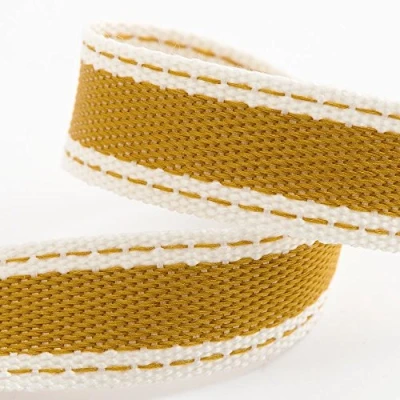 Image of Cotton Twill Ribbon 15mm x 10 Metres Gold