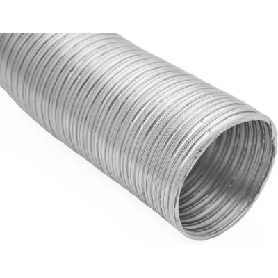 Image of H&amp;C VENT 160mm / 6.3 inch Ducting Pipe │ Flexible Aluminium Tube Aircon Duct Hose Ventilation Flex Exhaust Tumble Dryer, Gas Cooker, Extractor Fan, Air Conditioning Conditioner (Air con AC)