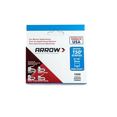 Image of Arrow A505M1 Monel Staples, T50M, 5/16&quot;, 8 mm (Pack of 1000)
