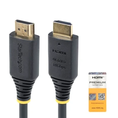 Image of StarTech.com 1m 4K 60Hz Premium Certified High Speed HDMI Cable