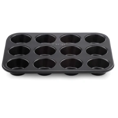 Image of Prestige Inspire Bakeware Muffin Tin, 12 Cup Black