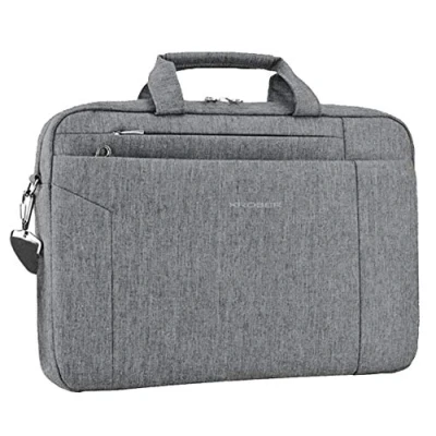 Image of KROSER Laptop Bag 15.6 Inch Water Repellent Briefcase Computer Case Shoulder Bussiness Carrying Handbag Sleeve for Women/Men, Grey