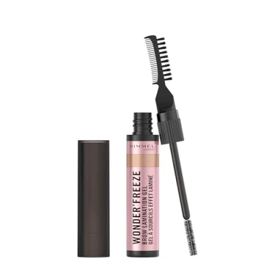 Image of Rimmel Wonder&#039;Freeze Brow Lamination Gel 002 Blonde, Sculpt Shape Set Brows One, All Day Hold, Flake Free, Naturally Fluffy Looking Brows, Dual Comb and Brush, Smudge Proof, Cruelty Vegan