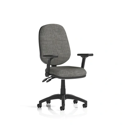 Image of Eclipse Plus II Operator Chair Charcoal Adjustable Folding Arms