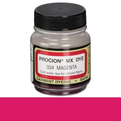 Image of Jacquard Procion MX PMX1034 Magenta Fabric Dye Cold Water Fibre Reactive Cotton, Linen, Viscose Rayon,Silk 18.71g (2/3 oz)