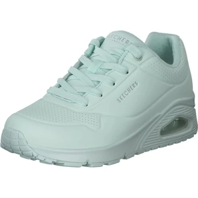 Image of Skechers Women&#039;s Uno Frosty Kicks Sneaker,Mint Durabuck/Textile Trim,4 UK
