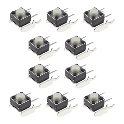 Image of ECSiNG 10pcs RB LB Bumper Switch Button Replacement Repair Part 6 x 5mm Compatible with Microsoft Xbox One 360 Controller Black