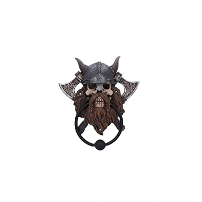 Image of Nemesis Now Viking Visit Door Knocker, Grey, 18.5cm