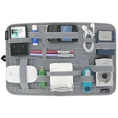 Image of Cocoon CPG20GY GRID IT Pocket Organizer with Elastic Bands Multifunctional System Ring Zipper Grey 38,4x1x24,4cm