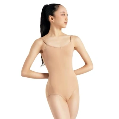 Image of Capezio Women&#039;s Camisole Leotard with Adjustable Straps, Light Suntan, S
