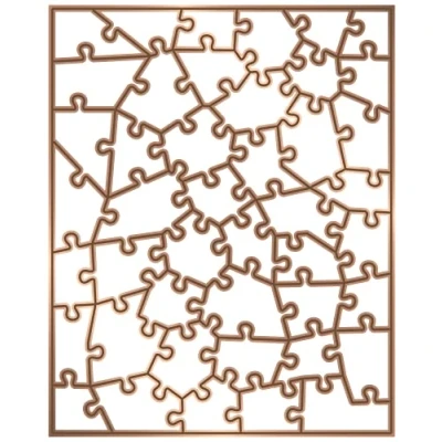 Image of Gemini Multi Media Metal Die Set 10&quot; x 8&quot; Abstract Jigsaw (44 Piece)