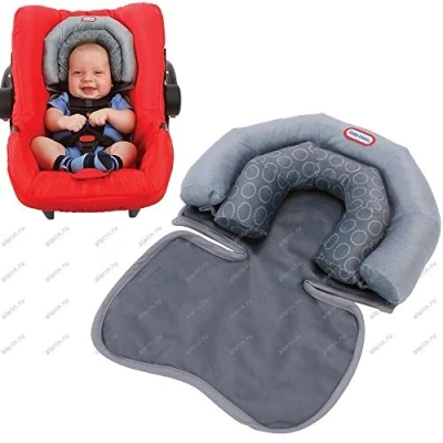 Image of Little Tike® Baby Infant 2 in 1 Soft Head Neck Support Cushion Pillow for Travel, Car Seat, Pushchair, Pram &amp; Carrier etc