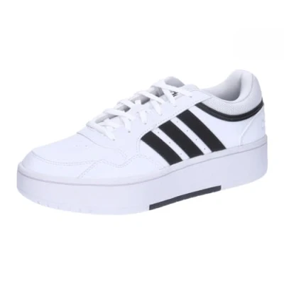 Image of adidas Women&#039;s Hoops 3.0 Bold Shoes, Cloud White/core Black/core Black, 4.5 UK