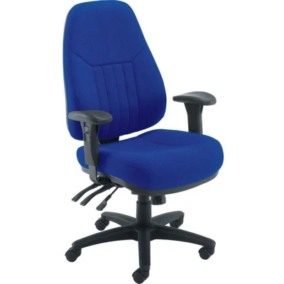 Image of Lincoln 24 Hour Manager Fabric Black Chair