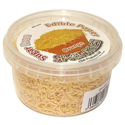 Image of Sugar Free Edible Orange Wafer Sprinkles 201 377