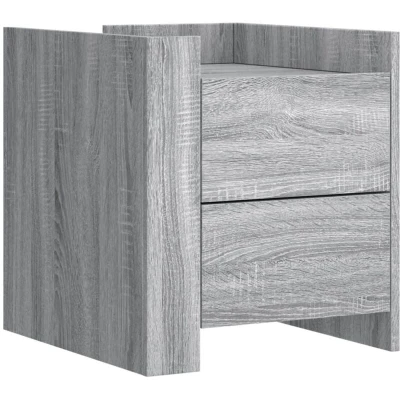 Image of vidaXL Bedside Cabinet Grey Sonoma 45x50x50 cm Engineered Wood