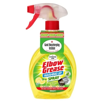 Image of Elbow Grease Amazing Washing Up Spray Lemon Fresh, Spray, Wipe, Rinse, 500 ml