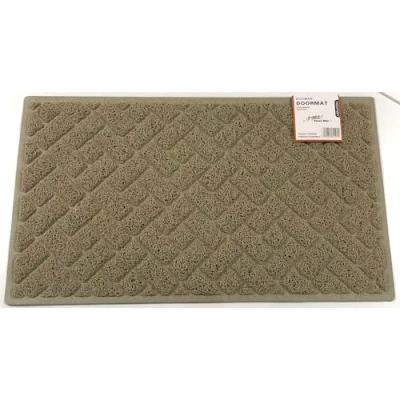 Image of Nicoman Diamond Quilted Shape Doormat｜Non Marking Non Slip On Hard Floors｜For Indoor or Sheltered Outdoor Use (75x44cm, BEIGE, Outdoor)
