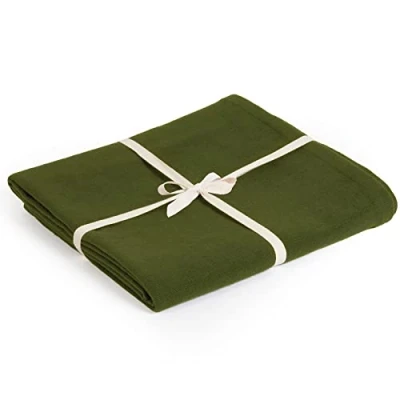 Image of Yoga Studio Organic Cotton Blanket (Green)