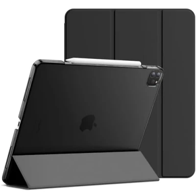 Image of JETech Case for iPad Pro 12.9 Inch (2020/2018 Model, 4th/3rd Generation), Compatible with Pencil, Cover Auto Wake/Sleep (Black)