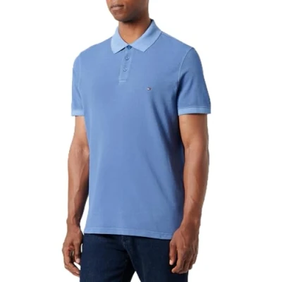 Image of Tommy Hilfiger Men&#039;s Garment DYE REG Polo MW0MW34757, Blue, M