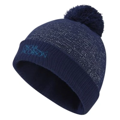 Image of Oscar Jacobson Mens Avalon Golf Beanie Hat Navy One Size