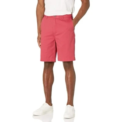 Image of Amazon Essentials Men&#039;s Classic Fit 9 Inch Chino Shorts, Raspberry Red, 33W