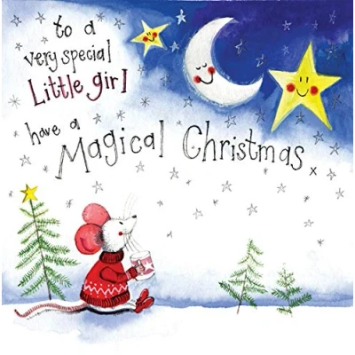 Image of Alex Clark Special Little Girl Christmas Card Mouse Image