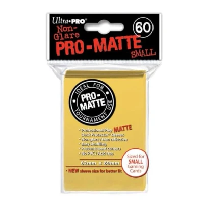 Image of Ultra Pro 330630 Yu Gi Oh Matte Card Sleeves, Yellow, Small