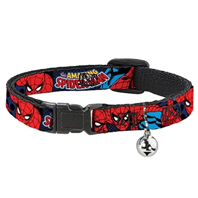 Image of Buckle Down &quot;Amazing Spider Man Breakaway Cat Collar, 1/2&quot; x 8 12&quot;/Medium