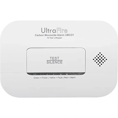 Image of UltraFire UBCO1 Battery Powered Carbon Monoxide Alarm with 10 Year Sensor Life Warranty Certified to BS EN 50292