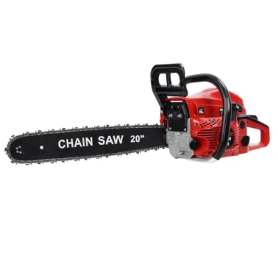 Image of yoakaiax 58cc Petrol Chainsaw Chain Saw 20 Inch Gas Powered Chainsaws 2 Cycle Handheld Cordless Saws Power for Cutting Wood Tree Trimming, Automatic Oiler Red