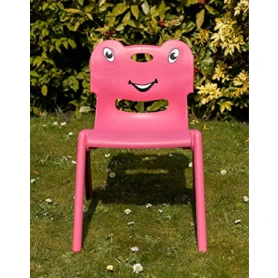 Image of Plastic Kids Chairs Indoor Outdoor Garden Stackable Toddler Children Chair (Light Pink)
