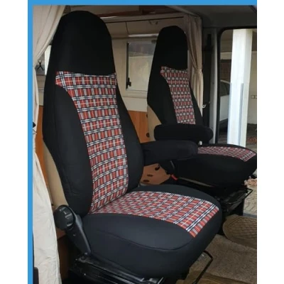 Image of BREMER SITZBEZÜGE Seat Covers Compatible for Motorhome Driver’s &amp; Passenger Seats, Grey, 850